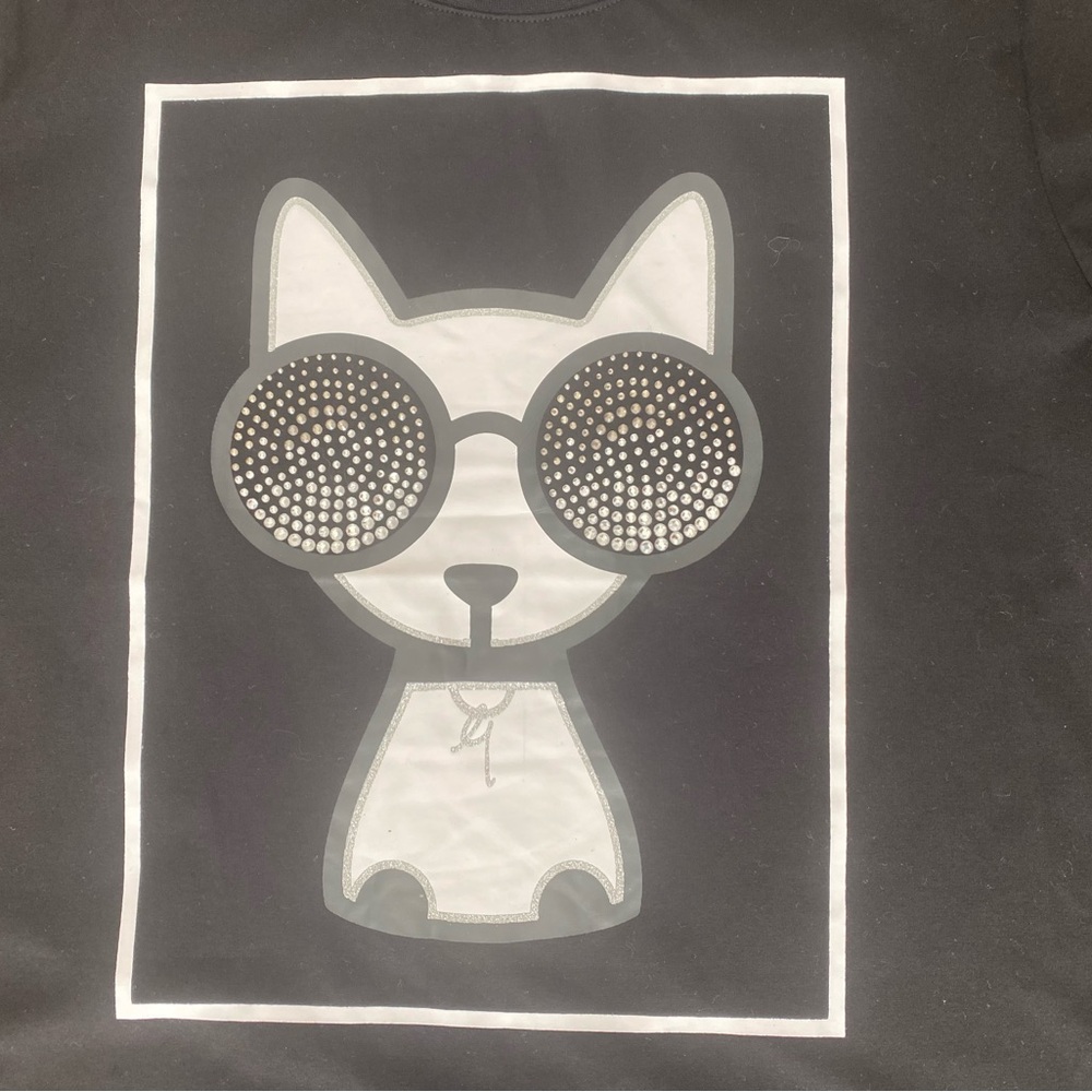 Gabby Isabella Black and White Cat tee. Woman’s size small/ brand new with tags - Picture 7 of 14